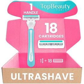 Paris 711181247060 Slim Razors For Women - Manual Razor With Refills Handle 18 Replaceable
