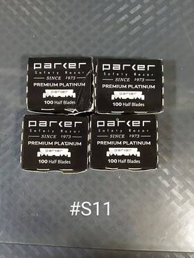 Parker 648620583192 400 Premium Platinum Single Edge Half Blades Barber Razors 4 Boxes Of 100