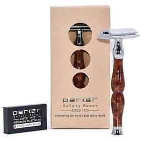 45rhwch Parker Safety Razor 45r Heavyweight Double Edge 3 Piece Design With 4 Gold