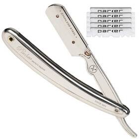 Parker Safety Razor 793779395858 Men S Sr1 Stainless Steel Straight Edge With 5 Platinum