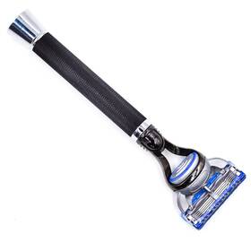 Parker Safety Razor 850054285560 Deluxe Black Fusion-compatible 6 Heavyweight Textured Handle