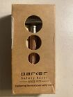 55sl-rg Parker Semi-slant Safety Razor And 5 Double Edge Blades-rose Gold New