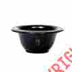 Pb-shavebowl-blk Shaving Bowl Black Porcelain With Silver Rim