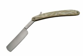 210582-wh Pearl White Straight Razor