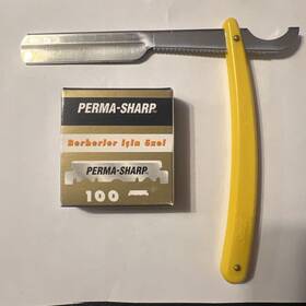 Perma-sharp 702018480272 New Single Edge Barber Razor Blades Turkish Shavette Straight