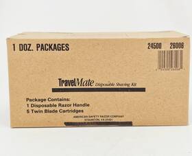 Persona 024500260061 Travelmate Disposable Shave Kit Twin Blade Cartridges Handle Fits Trac Lot Of 12
