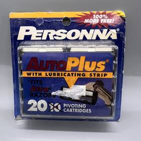 Personna 024500252813 Vintage Auto Plus Razor Cartridges 20 Count Pivoting 2001 Nos