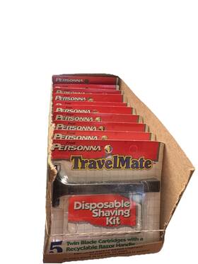Personna 024500260016 Lot Of 10 Travelmate Razor Disposable Kit Holds All Trac Ii Blades
