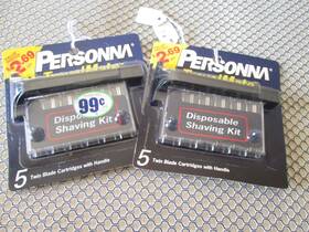 Personna 024500260214 Lot Of 2 Travelmate Disposable Shave Kits With Cartridge/handle