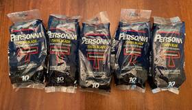 Personna 024500381001 Vintage Twin Blade Disposable Razor Comfort Coated 10 Each 5 Packs 1988