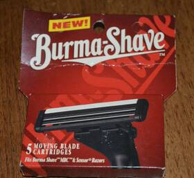 Personna 024500500815 1995 Burma Shave By Mbc Sensor Moving Blade Cartridges 5 Nos