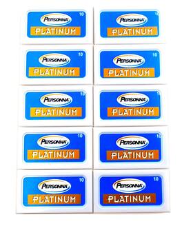 Personna 024500602106 100 Platinum Double Edge Razor Blades Count Pack Of 1 Blue
