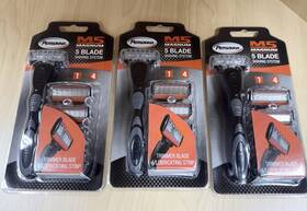 231601009 Personna Lot Of 3 M5 Magnum 5 Razor Blades With Trimmer 4 Cartridges