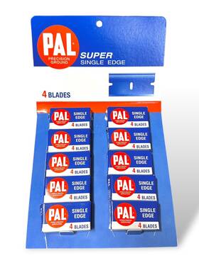 275126 Personna 40 Pal Single Edge Razor Blades By 10 Packs Of 4