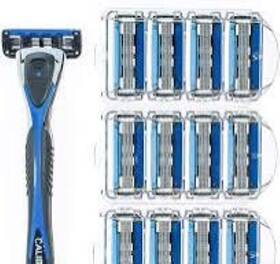 Personna 614299255470 Mens 5 Blade Razor System - Handle With 12 Replacement Blades