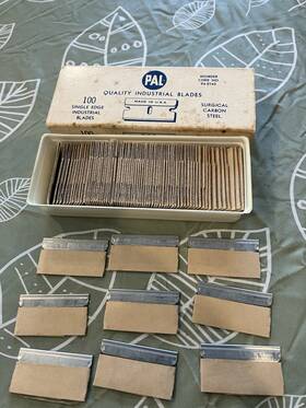 3-facet Personna 62-0177 85 Pal Blue Single Edge Razor Blades By New Production