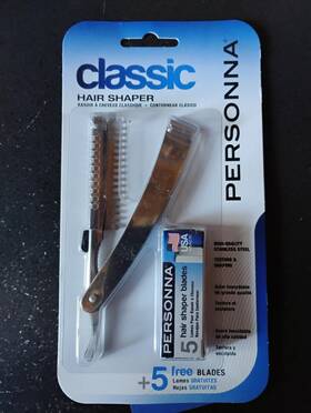 Personna 843382104443 Classic Hair Shaper Razor With 5 Free Blades