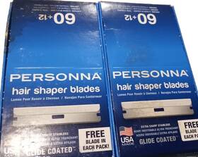 Personna 843382104634 2 Boxes Hair Shaper Blades Stainless 60 12 Box 144 49a