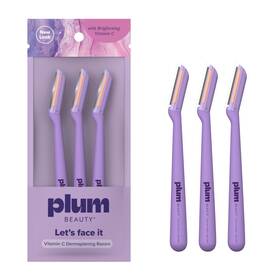 8929 Plum Beauty Vitamin C Dermaplaning Razors 1 Count Pack Of 3 Purple