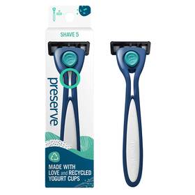 Pr-com-rt-x976211 Preserve Shave 5 Five Blade Refillable Razor Made From Recycled Materials Nav