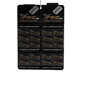 Wj-8vda-61ww Pro 500 Cryo Platinum Double Edge Razor Blades Chromium Coated White/red