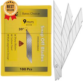 Xnsb100b402 Pro Bates 100pcs 9mm Snap-off Blades Carbon Steel Razor Replacement For Utilityknife