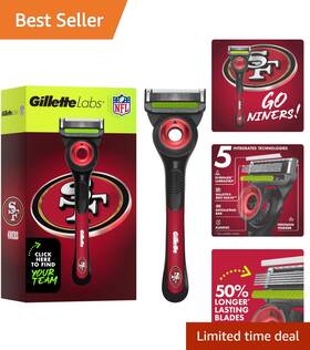 Procter & Gamble 047400703209 Gillette Labs Special Nfl 49ers Edition Shaving Razor For Men - 1 Handle 4 Razo