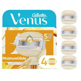 Procter & Gamble 313018933988 Venus Moistureglide Womens Razor Blades With Built-in Shave Gel Bars 4