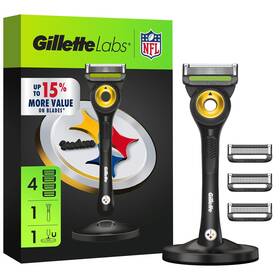 Procter & Gamble 313021739737 Gillette Labs Special Nfl Steelers Edition Shaving Razor For Men - 1 Handle 4 R