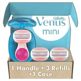 Procter & Gamble 313056867801 Gillette Venus Mini On The Go Womens Razor Handle With 3 Comfortglide White Tea
