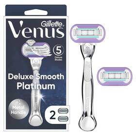 4335078726 Procter & Gamble Gillette Venus Deluxe Smooth Platinum Razors For Women 1 Razor 2 B