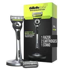 Procter & Gamble 445015437435 Gillette Labs Mens Razor With Exfoliating Bar Shaving Kit For Men Includes 1 H