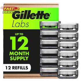 Procter & Gamble 445015641696 Gillettelabs Razor Blade Refills 12ct Cartridges For Men C