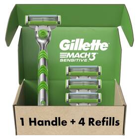 Mach3 Procter & Gamble 445044033042 Gillette Sensitive Razors For Men1 Razor 5 Blade Refills