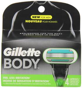 47400649149 Procter & Gamble Gillette Body Mens Razor Blade Refills 4 Count Razors / Blades