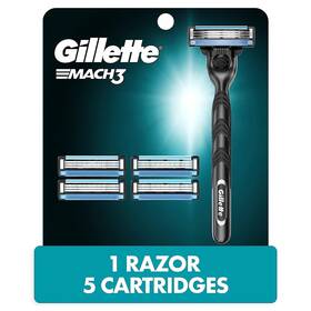 Mach3 Procter & Gamble 711181749991 Gillette Mens Razor Handle 5 Blade Refills