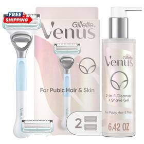 Procter & Gamble 744759337146 Gillette Venus For Pubic Hair And Skin Shaving Set Women S Razor 1 Handle 2