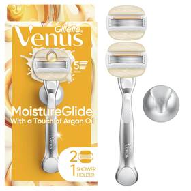 Procter & Gamble 744759475732 Venus Moistureglide Womens Razor Reusable Handle 2 Blade Refills And Sh