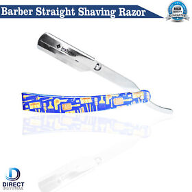 Professional Barber Hair Shaving Razor Straight Edge Folding Knife