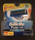 Proglide 12 Fusion 1-12pk Gillette Razor Cartridges Genuine