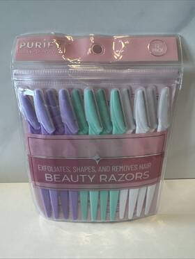 149273 Purify Beauty Razors 12-pack Purple Exfoliates Shapes Removes Hair. Disposable
