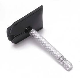 Qicaitu 737547748736 Faux Leather Double Edge Safety Razor Protective Sheath Travel Cover - Fits