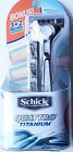 Quattro Titanium Schick New Genuine Razor And 5 Blade Cartridges 841058082477