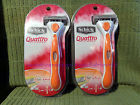 Quattro Women Schick Lot Of Womens 2 Razors 4 Refill Cartridges Papaya Pearl 841058037170