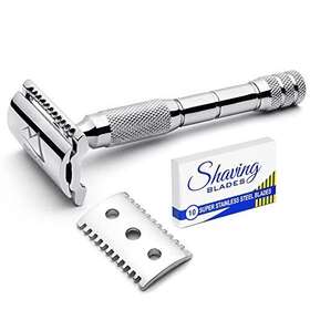 Raka 670087210175 Long Handle Double Edge Safety Razor For Men With Extra Free Open Comb - Twis