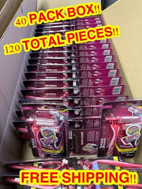 Razormax 972950810036 40 Pack Box Unisex Pink Maximooth Razors - 120 Total Pieces