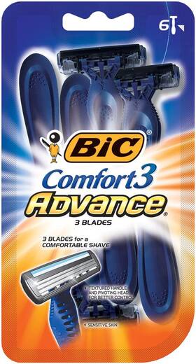 Razors 313112048045 Comfort 3 Advanced Mens Disposable Razor Triple Blade Pack Of 6 For A Razors 313112048045 Comfort 3 Advanced Mens Disposable Razor Triple Blade Pack Of 6 For A