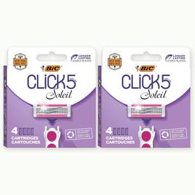Razors 445005834855 Click 5 Soleil Womens Razor Refills With Flexible Blades And Recyclable Box