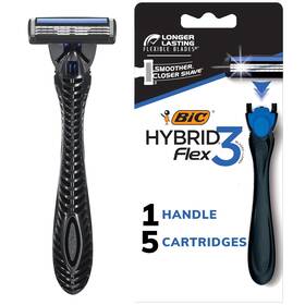 Razors 445047893858 Flex 3 Hybrid Disposable For Men Long-lasting 3-blade With Slim H