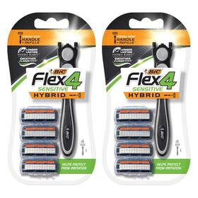 B079bcf917 Razors Flex 4 Sensitive Hybrid Titanium Mens Disposable For A Smooth Ultra-cl